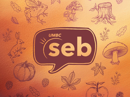 Orange (seb) fall 2025 logo with various fall elements surrounding it. The seb logo is in the middle with elements like pumpkins, leaves, and flowers surround it.