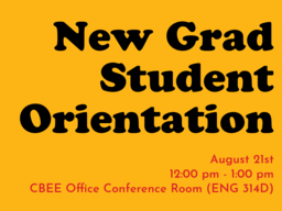 Fall 2025 New Grad Student Orientation