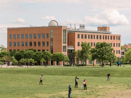 UMBC Physics building with observatory.