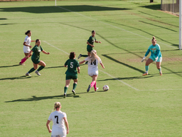 UMBC Women's soccer team playing against Vermont.