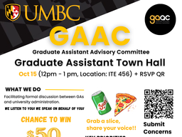 GAAC Town Hall, Oct 15, 12–1 PM, ITE 456 + Webex