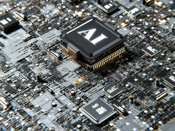 A computer board with the letters A-I written on a component of the board.