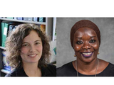 Forward-facing photos of GESTAR II scientists Erica McGrath-Spangler and Fadji Maina