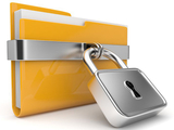 Locked folder with documents
