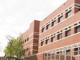 Picture of the front of the Engineering Building at an angle