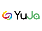 YuJa's logo featuring a colorful swirl